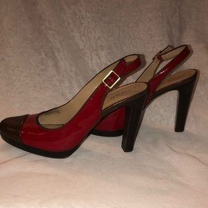 Tahari - Ruby Red Dress Heel w/Brown Tip
